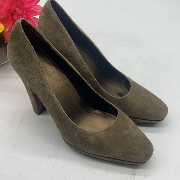Calvin Klein Suede Taupe Heels Gabby Size 8 MCH4453E - Picture 11 of 13